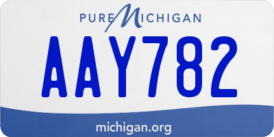 MI license plate AAY782