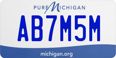 MI license plate AB7M5M