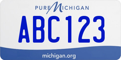 MI license plate ABC123