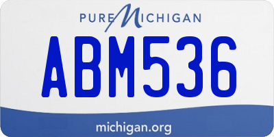 MI license plate ABM536