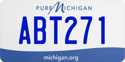 MI license plate ABT271