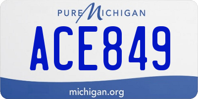 MI license plate ACE849