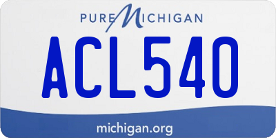 MI license plate ACL540