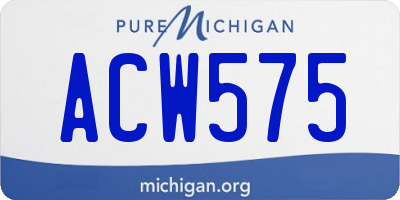 MI license plate ACW575