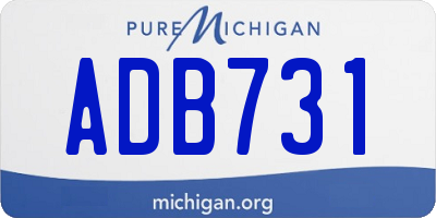 MI license plate ADB731