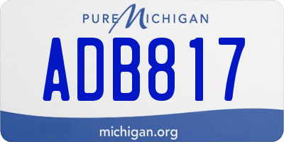 MI license plate ADB817