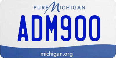 MI license plate ADM900