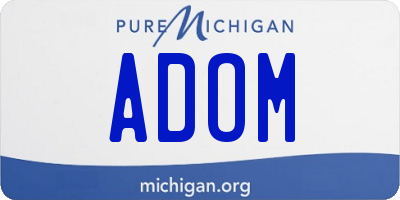 MI license plate ADOM