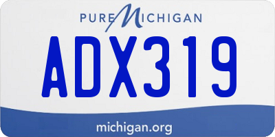 MI license plate ADX319