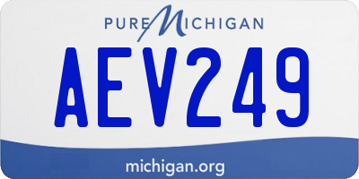 MI license plate AEV249