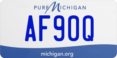 MI license plate AF90Q