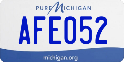 MI license plate AFE052