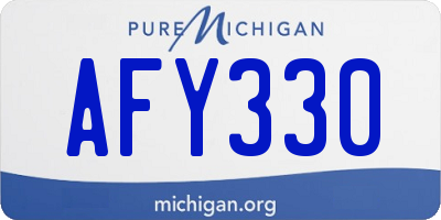 MI license plate AFY330