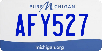 MI license plate AFY527