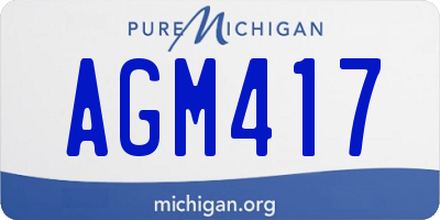 MI license plate AGM417