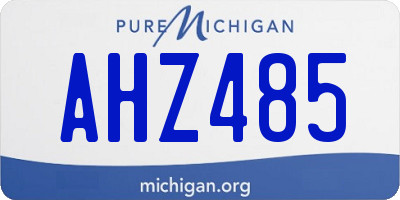 MI license plate AHZ485