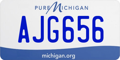 MI license plate AJG656