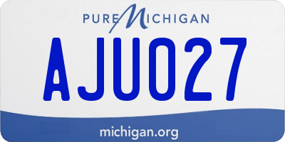 MI license plate AJU027