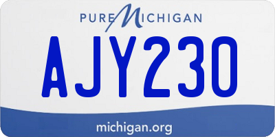 MI license plate AJY230