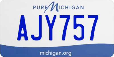 MI license plate AJY757