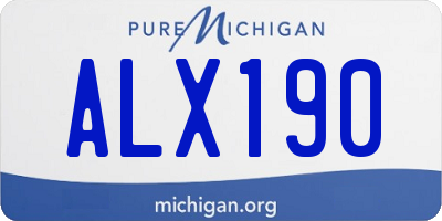 MI license plate ALX190