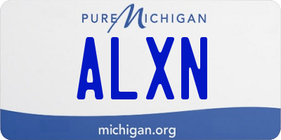 MI license plate ALXN