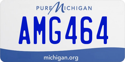 MI license plate AMG464