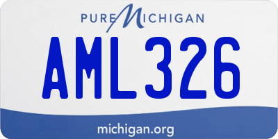 MI license plate AML326