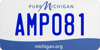 MI license plate AMP081