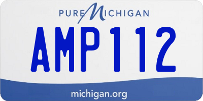 MI license plate AMP112