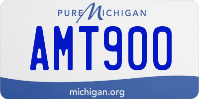 MI license plate AMT900