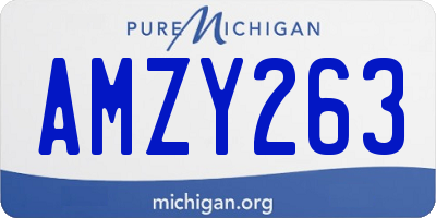 MI license plate AMZY263