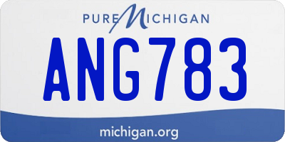 MI license plate ANG783