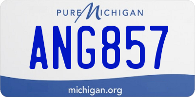 MI license plate ANG857