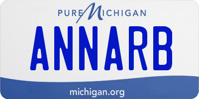 MI license plate ANNARB