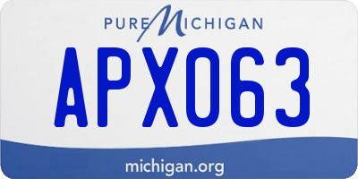 MI license plate APX063