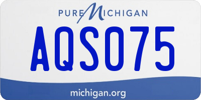 MI license plate AQS075