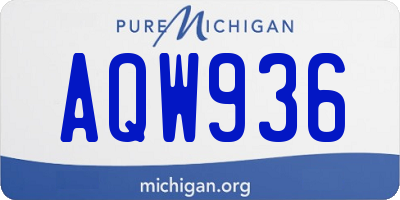 MI license plate AQW936