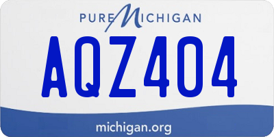 MI license plate AQZ404