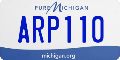 MI license plate ARP110