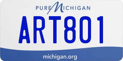 MI license plate ART801