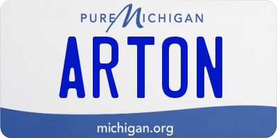 MI license plate ARTON