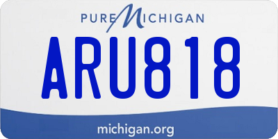 MI license plate ARU818