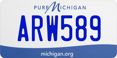 MI license plate ARW589