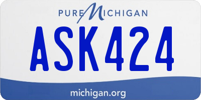 MI license plate ASK424