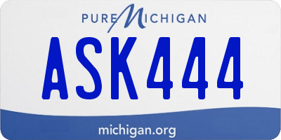 MI license plate ASK444