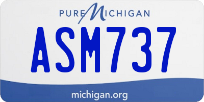 MI license plate ASM737