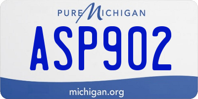 MI license plate ASP902