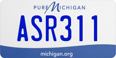 MI license plate ASR311