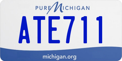 MI license plate ATE711